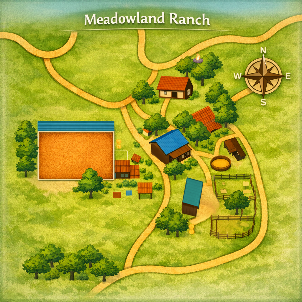 Interaktive Karte der Meadowland Ranch